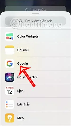 Cara mencari di Google pada skrin utama iPhone