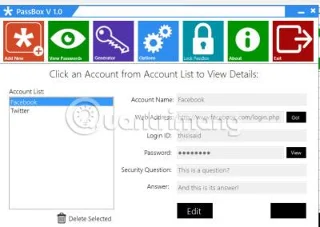 PassBox: gratis wachtwoordbeheerder en generator voor Windows 10/8/7