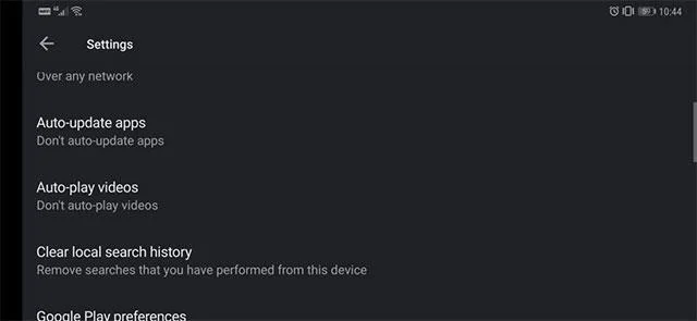 Cómo desactivar la reproducción automática de vídeos en Google Play Store