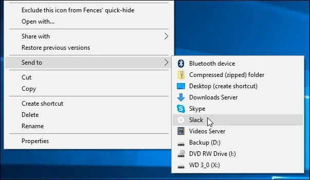 Windows 10'da Gönder menüsü nasıl özelleştirilir