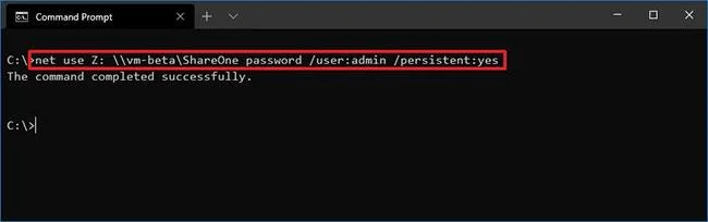 Bagaimana untuk memetakan pemacu rangkaian menggunakan Command Prompt dalam Windows