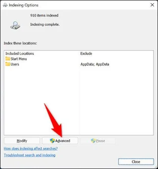 Windows 11'de belirli dosya türlerini arama sonuçlarından gizleme