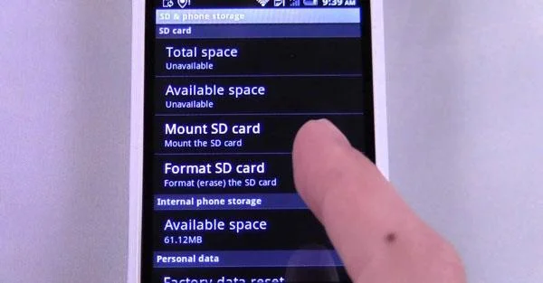 Cómo formatear la tarjeta de memoria directamente en un teléfono Android