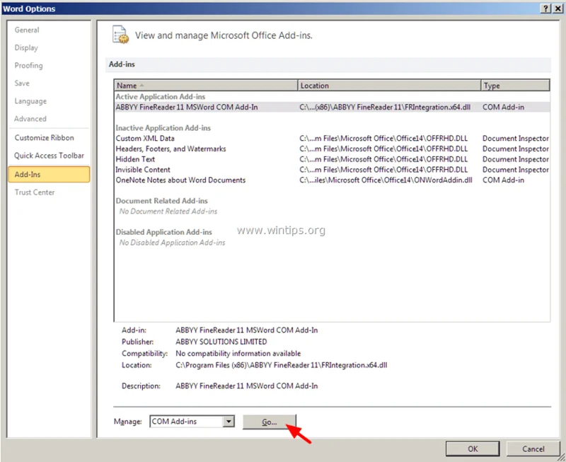 Correction de la commande Copier Coller ne fonctionnant pas sur Word, Excel (2007, 2010)