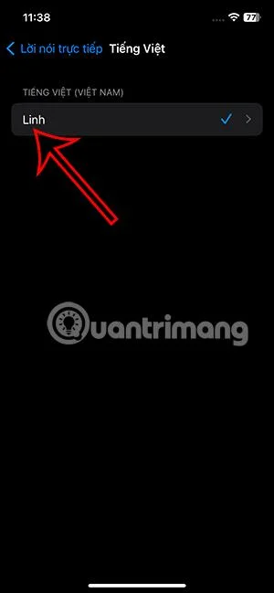 Arahan untuk menggunakan Live Speech untuk memanggil FaceTime