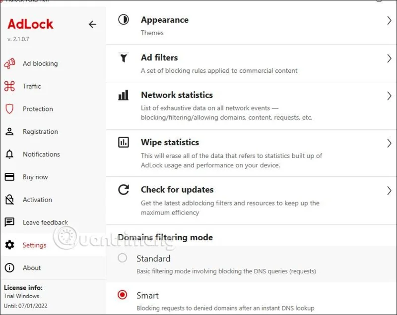 การตั้งค่า AdLock