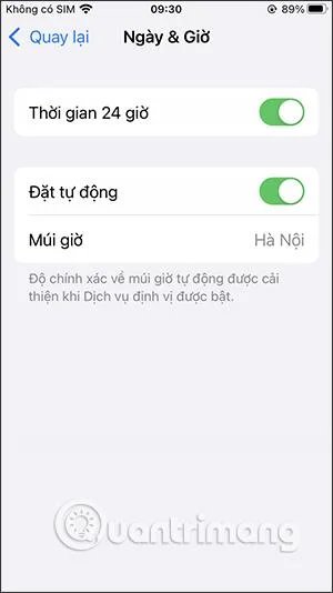 Tetapan pada iPhone tidak boleh ditukar