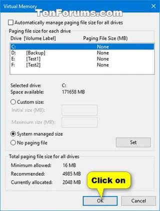 Bagaimana untuk mengurus memori maya Pagefile dalam Windows 10