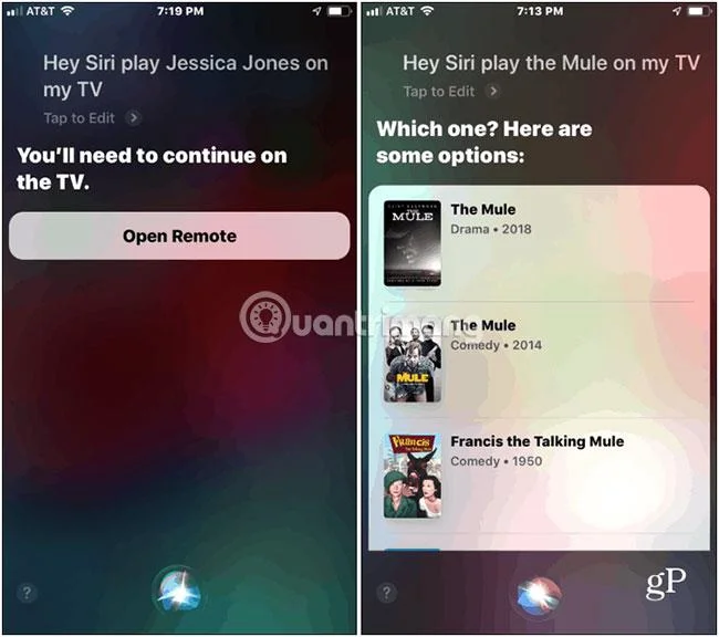 Apple TV'de video oynatmak için iPhone'da Siri nasıl kullanılır?