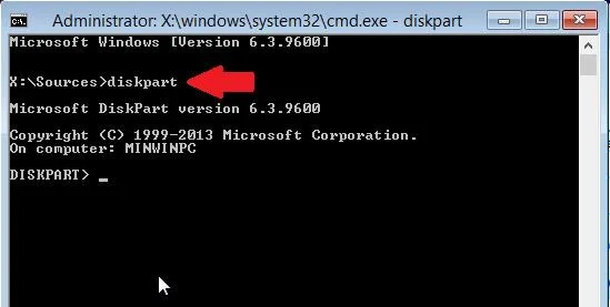 diskpart コマンドを使用して MBR を GPT に変換する