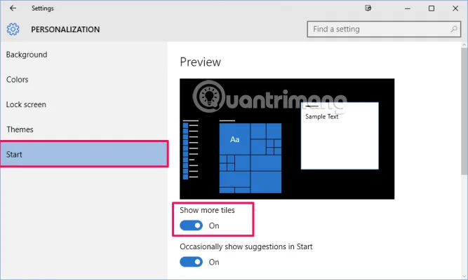Bagaimana untuk menyesuaikan jubin pada menu Mula Windows