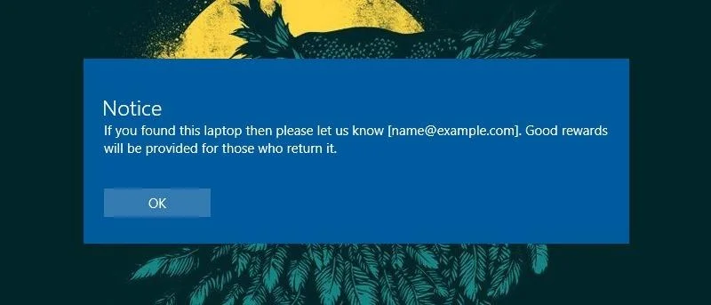Petua untuk memaparkan pemberitahuan pada skrin Log Masuk Windows 10