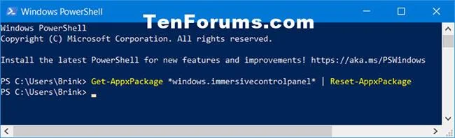 Windows 10'da Ayarlar uygulaması nasıl sıfırlanır