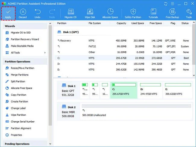 Windows 10'da boş alan bir bölümden diğerine nasıl aktarılır