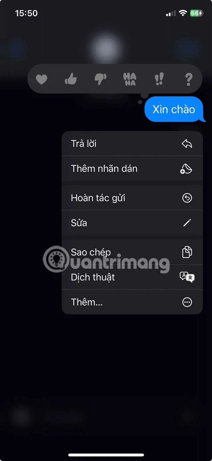 Arahan untuk mengedit dan memanggil semula mesej iMessage pada iOS