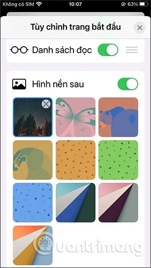 Bagaimana untuk menetapkan kertas dinding untuk iPhone Safari