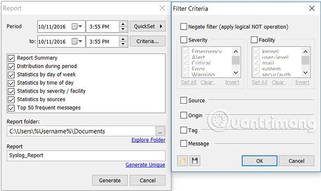 Windows için en iyi ücretsiz ve ücretli Syslog Sunucu yazılımı