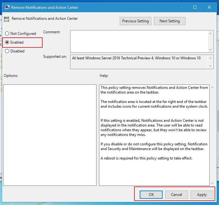 Berikut ialah cara untuk menyesuaikan dan melumpuhkan (mematikan) Pusat Tindakan pada Windows 10