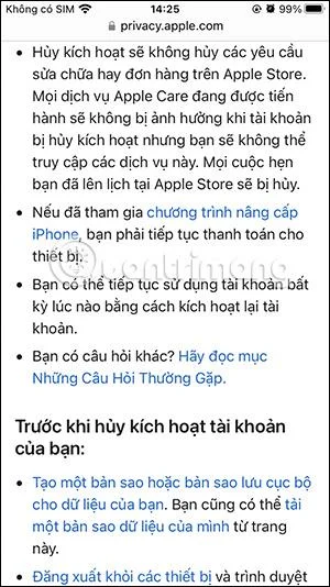 Arahan untuk menyahaktifkan iCloud buat sementara waktu