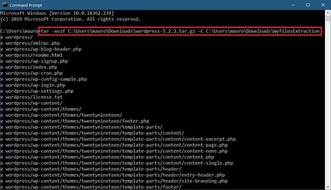 Windows 10で.tar.gzファイルを素早く解凍する方法