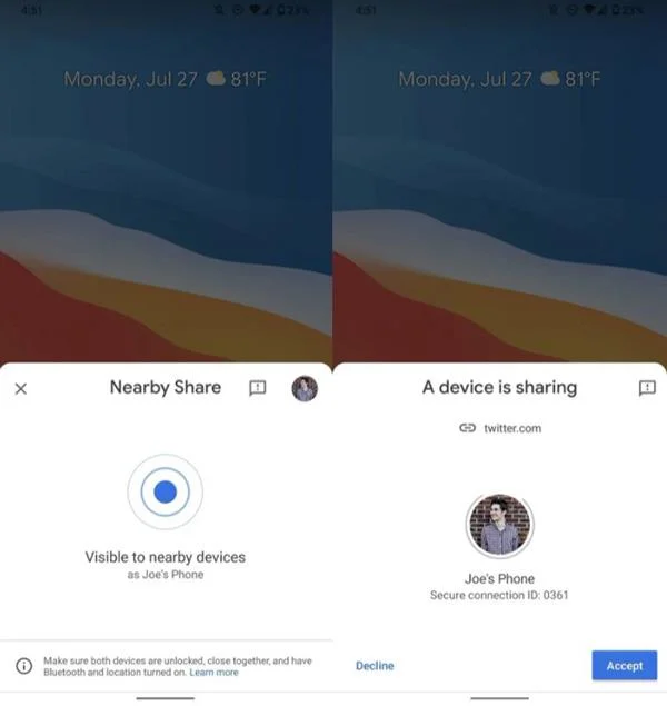 Cara menggunakan Nearby Share pada telefon Android