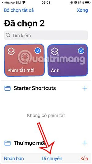 Cara membuat folder pintasan pada Pintasan iPhone