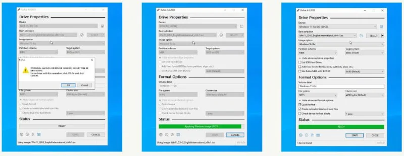 Windows 11 uitvoeren op een oude pc met Windows To Go en Rufus