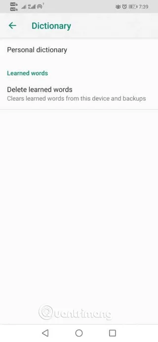 Conferma eliminazione Gboard