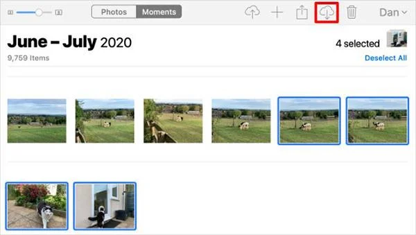 Bagaimana untuk memuat turun foto dari iCloud