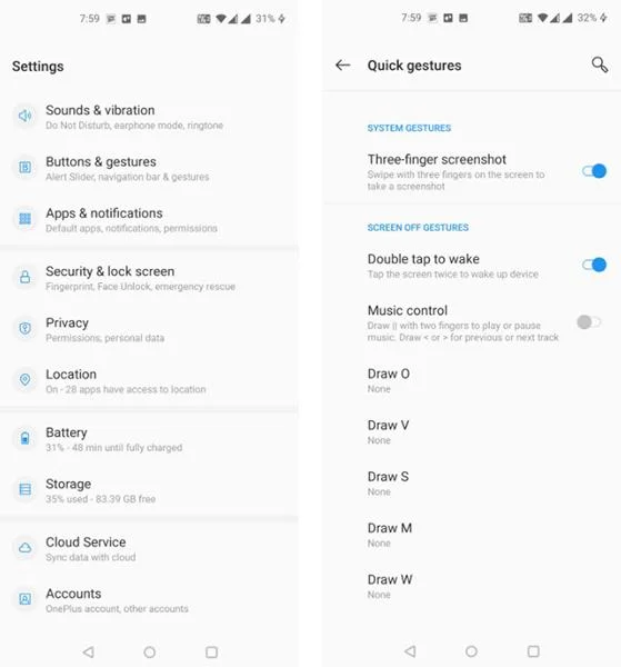 Bagaimana untuk mengambil tangkapan skrin pada telefon OnePlus