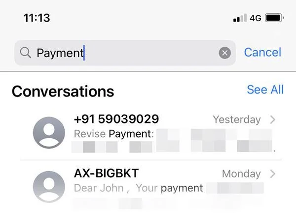 Bagaimana untuk mencari mesej lama dengan cepat pada iPhone