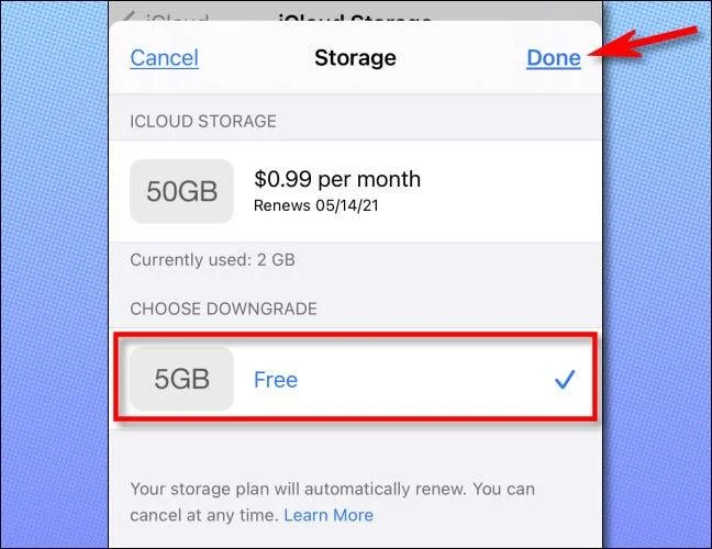 Bagaimana untuk membatalkan langganan Storan iCloud