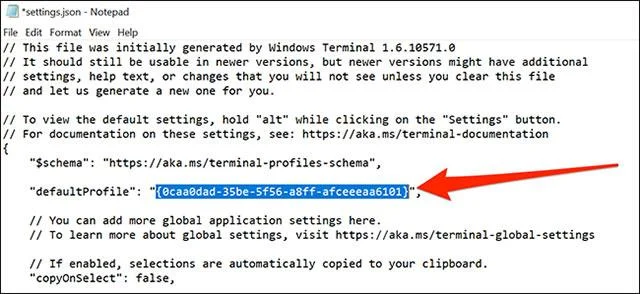 Bagaimana untuk menukar shell lalai dalam Windows Terminal