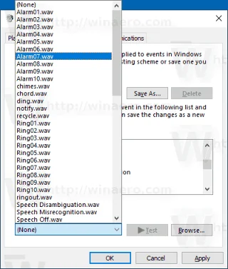 Windows 10'da yeni posta bildirim sesini değiştirme