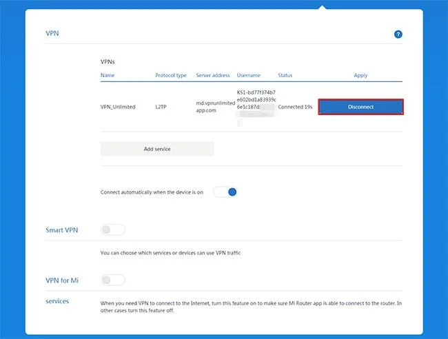 Arahan konfigurasi L2TP untuk Xiaomi Mi Router 3
