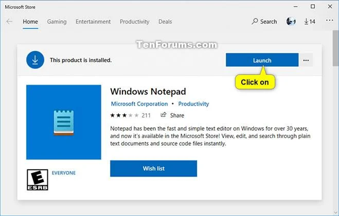 Windows 10'da Not Defteri uygulaması nasıl kurulur/kaldırılır