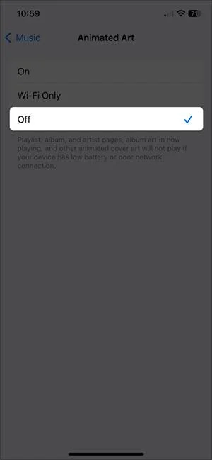 Apple Musicでダイナミックアルバムカバーをオフにする方法