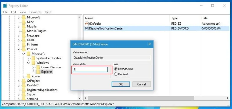 Berikut ialah cara untuk menyesuaikan dan melumpuhkan (mematikan) Pusat Tindakan pada Windows 10
