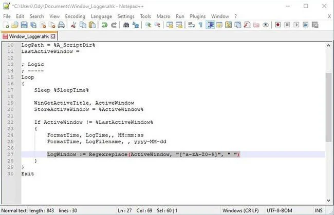 Cara membuat aplikasi penjejakan masa pada Windows dengan AutoHotKey