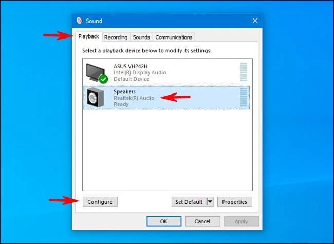 Windows 10'da surround hoparlörler nasıl test edilir