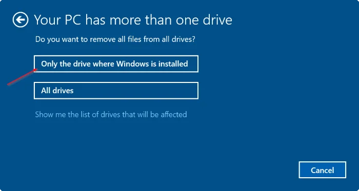 Tetapkan semula Windows 10 kepada keadaan asalnya