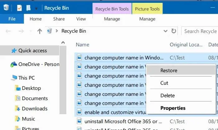 Windows 10/11'de yakın zamanda silinen dosyalar nasıl görüntülenir?