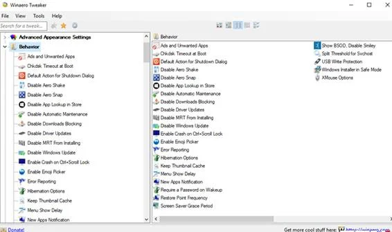 Winaero Tweaker, ein Tool zur vollständigen Personalisierung von Windows 10 Spring Creators
