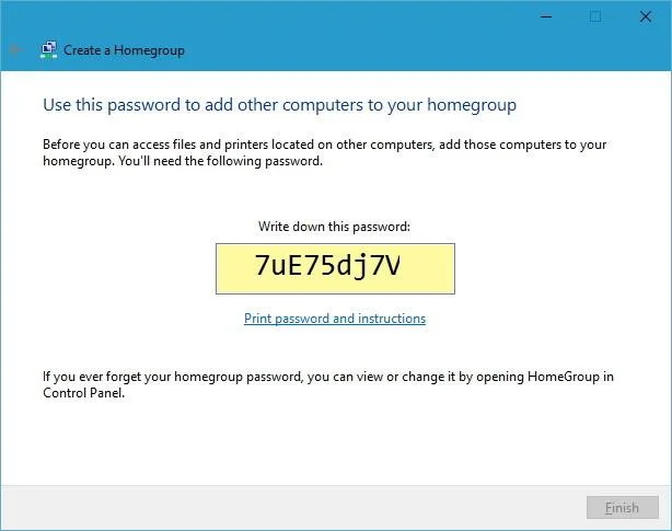 Istruzioni per la configurazione e la gestione del Gruppo Home su Windows 10