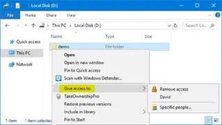 Comment supprimer le menu contextuel « Donner accès à » sous Windows 10