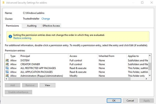 Windows'ta herhangi bir klasörü veya dosyayı silme izni nasıl atanır?