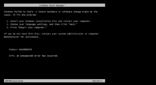 Stappen om fout 0xc0000225 op Windows Vista/7/8/8.1/10 op te lossen