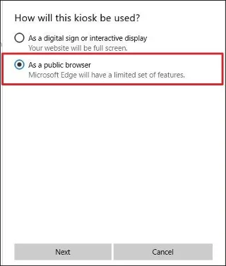 Windows 10'da Kiosk Modu nasıl etkinleştirilir
