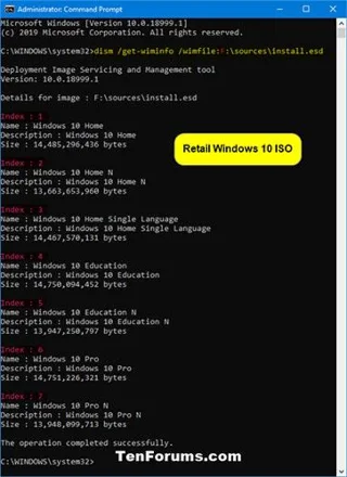 Windows 10'u yüklemek için USB veya ISO dosyasıyla ilgili tüm ayrıntılar nasıl görüntülenir?