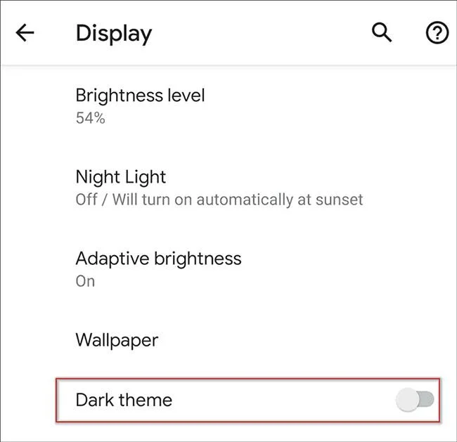 Cara mendayakan Tema Gelap seluruh sistem pada Android 10